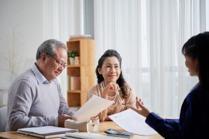 real estate agent with their clients